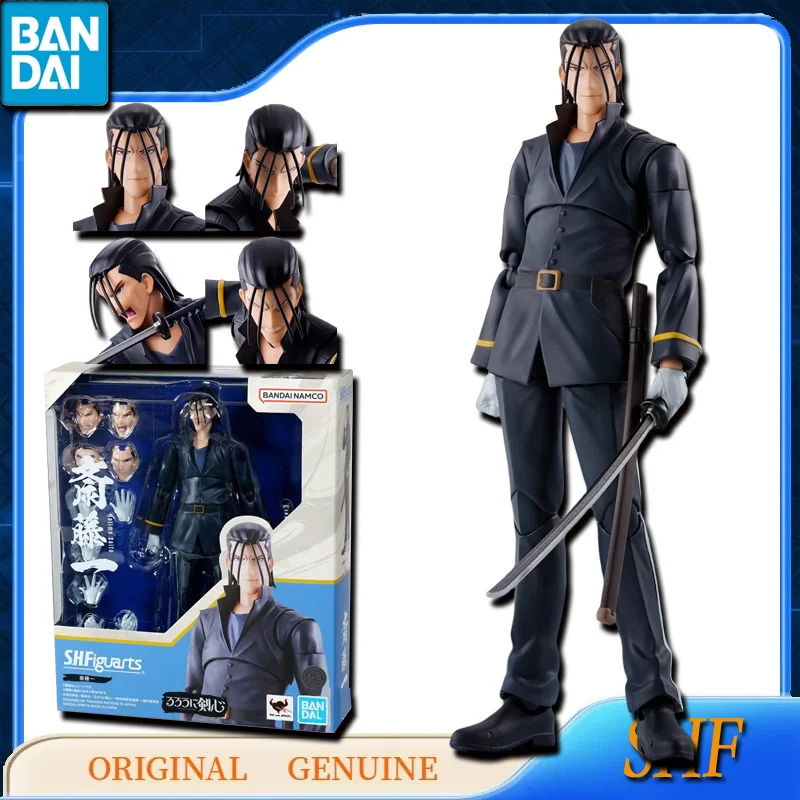 

Bandai оригинальные SHFiguarts Hajime Saito аниме фигурки игрушки для детей подарок в сборе модель украшения
