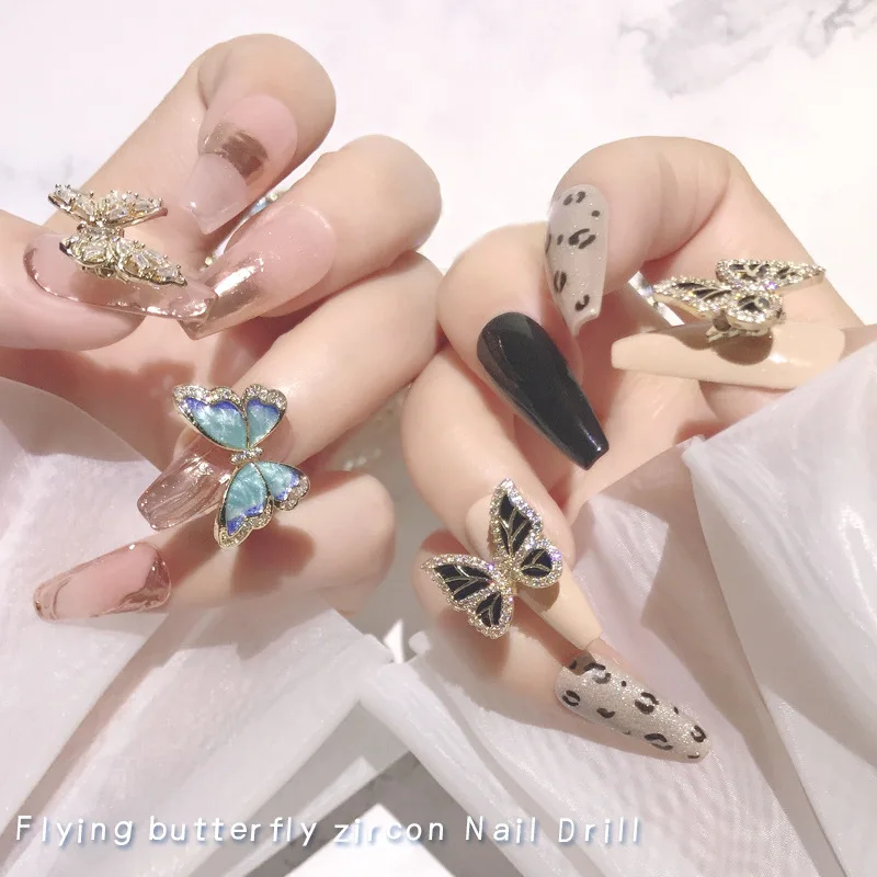 Bijoux papillon pour nail art, 1 pièce, nouveau, 3D, ornements, luxe, pendentif, design, accessoires