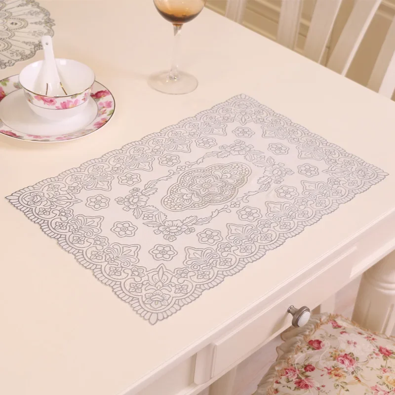 6/4pcs Insulation Mat European Food Cushion Plate Cutlery Cup Cushion PVC Coaster  Table Mat Placemat Bowl Mats Dining Table Mat