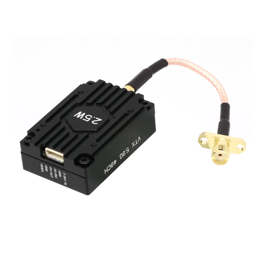 FPV Transmitter 5.8G 2.5W 48CH 25mW/400mW/800mW/1600mW/2500mW/Pit Racing Drone Video Transmitter MMCX IRC