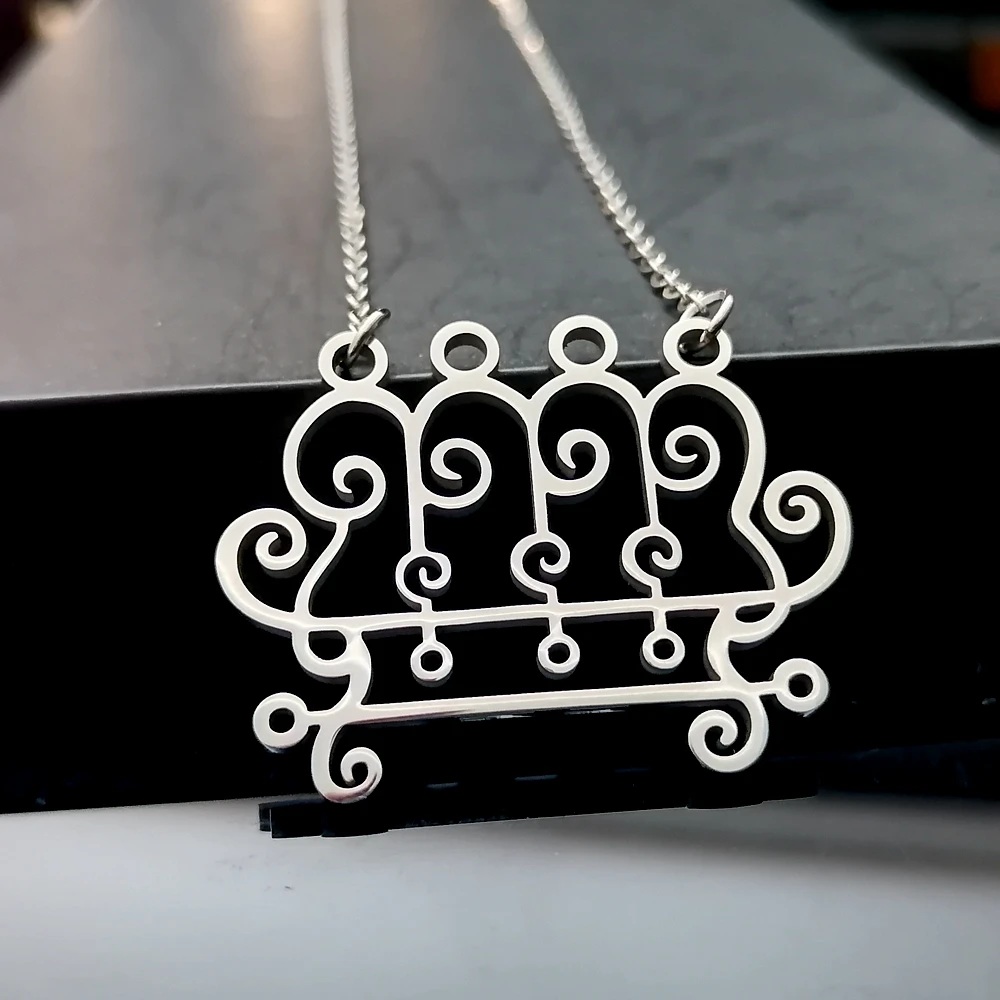 Fashion Mens Gifts PAIMON Seal Pendant-GOETIA Necklace Stainless Steel Oval Chain 24INCH