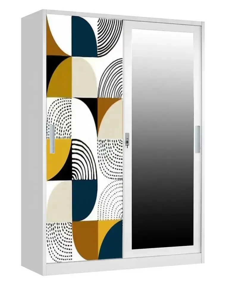 

Steel Almirah Iron Closet 2 Door Metal Wardrobe Lemari Pakaian Besi