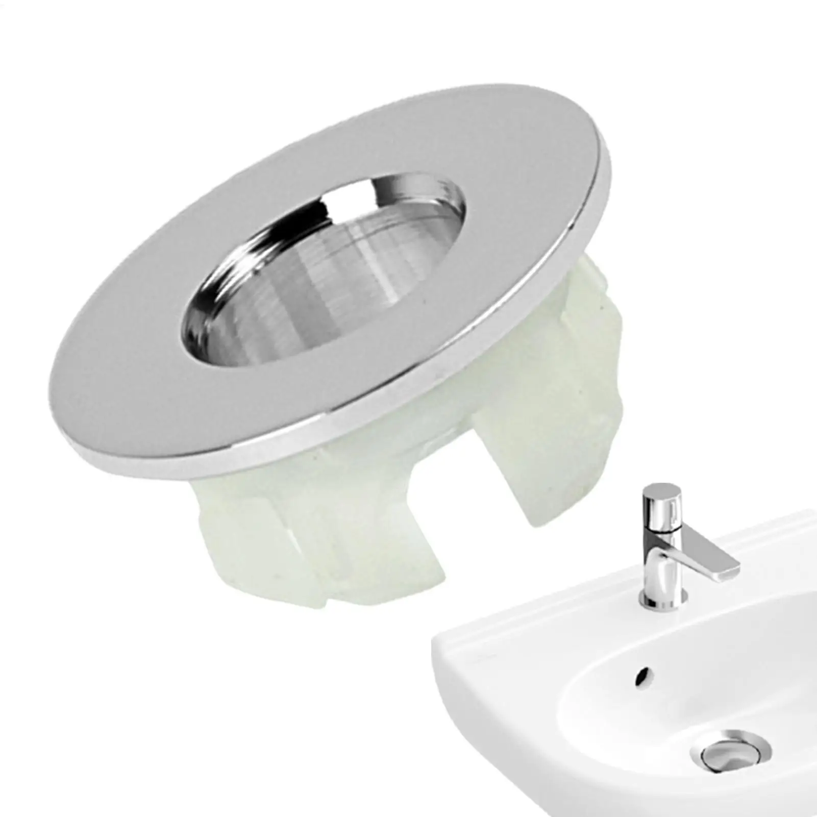 Bathroom Overflow Drain Cover Round Hole Cover For Bathroom Basin 22-24mm Double Layer Vanity Sink Overflow Cap For Kitchen Sink