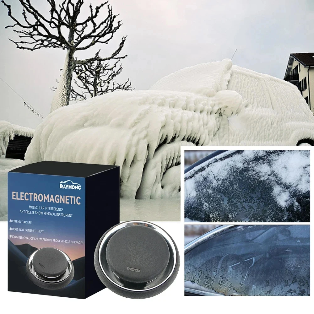 Snow Plow Antifreeze Car Electromagnetic Molecular Defroster Front Rear Windshield Car Snow Removal Instrument Solar Antifreeze