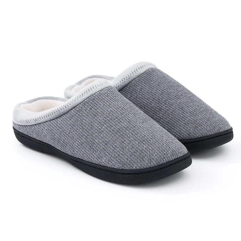 

Smile New Winter Men Shoes Warm Slippers For Men Rubber Bottom Non-Slip Plush Slippers Memory Foam Comfy Indoor Bedroom Slippers