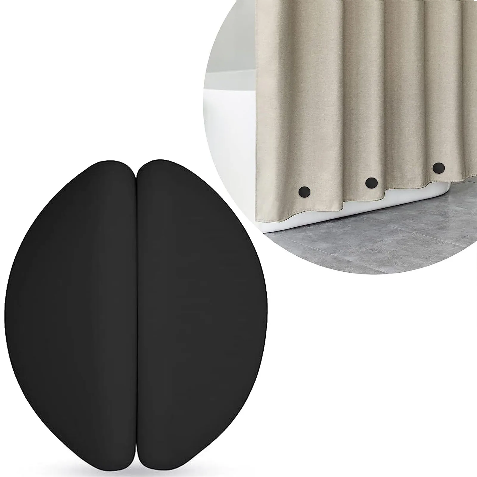Heavy Duty Curtain Weights Silicone Coated for Bathroom Shower Outdoor Windproof Magnetic Clips Rustproof Home Decor