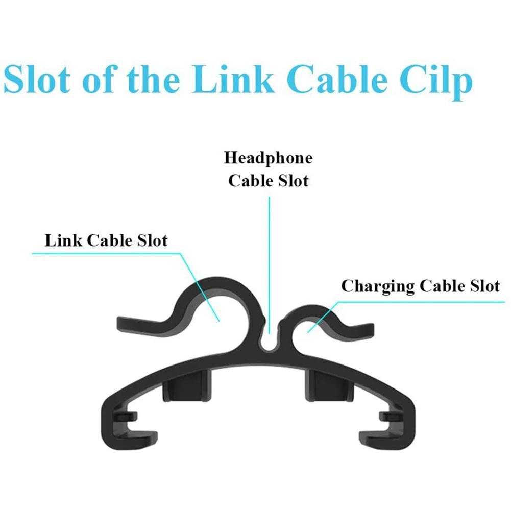 2 Pcs Data Cable Organizer Wire Clips Cord Holder for Oculus Quest Link Virtual Reality Headset