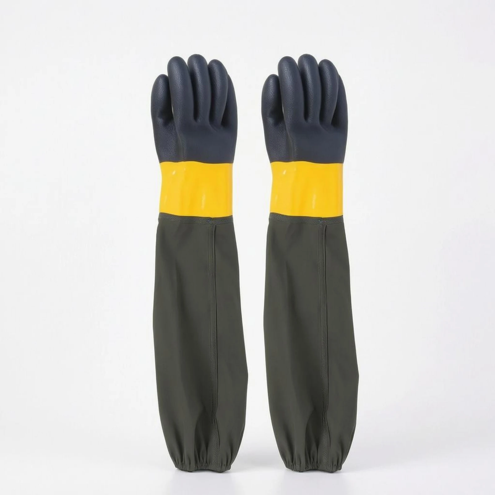 Chemical-Resistant Gloves Textured Grip Corrosive-Resistant Gloves Anti-Slip 70 Cm