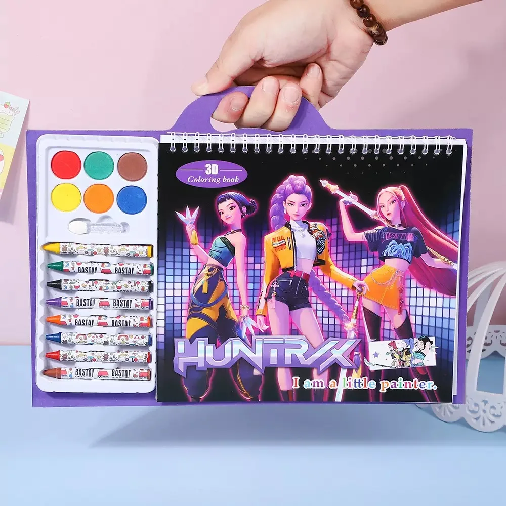 Kpop شيطان الصيادين كتاب التلوين رومي ميرا زوي كتاب الرسم الإبداعي تتبع رسم نسخ صورة للفتيات هدايا عيد الميلاد