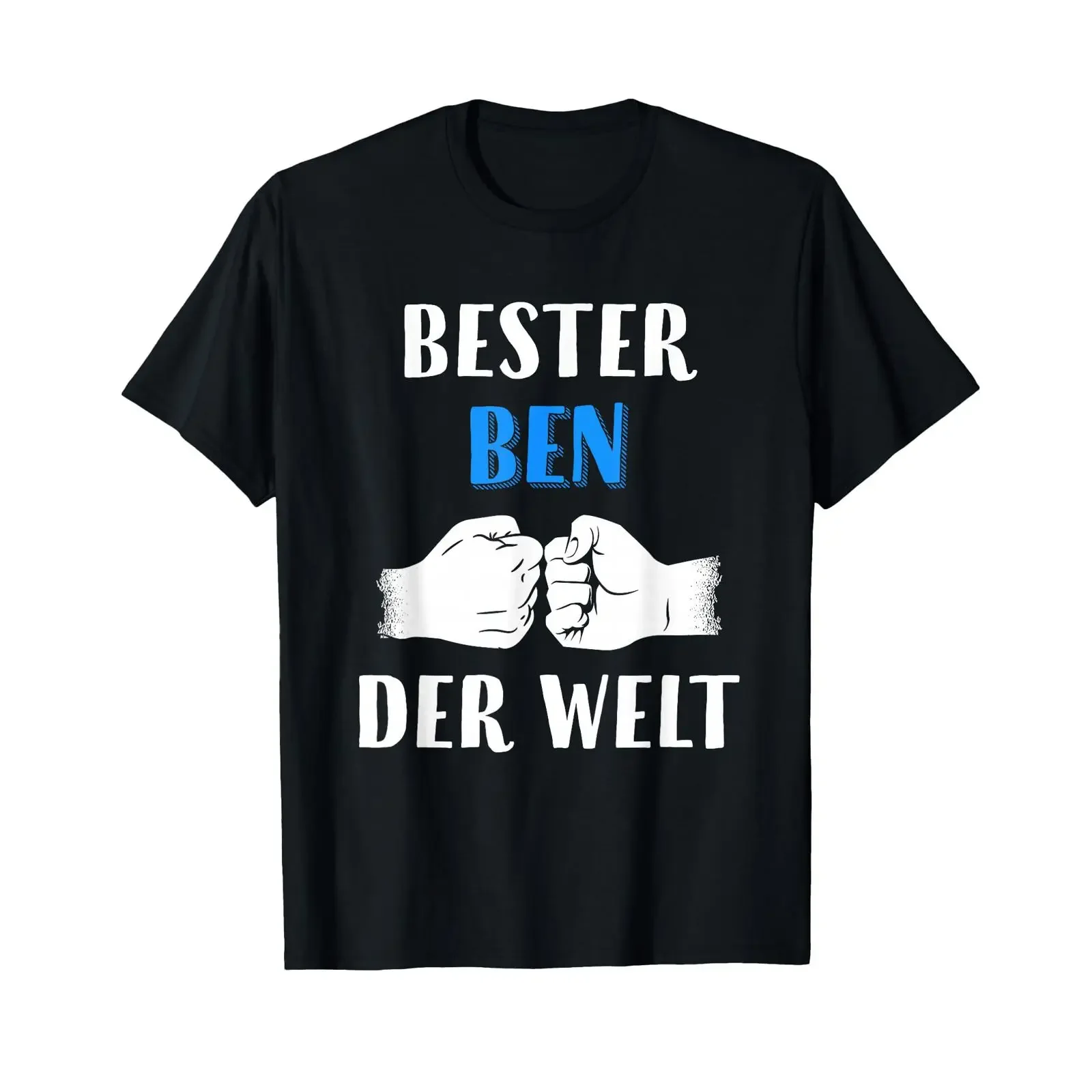 Men's Bester Ben Der Welt Personalised First Name T Shirt vintage Washed Casual fashion Top For Everyday Wear Breathable Unisex