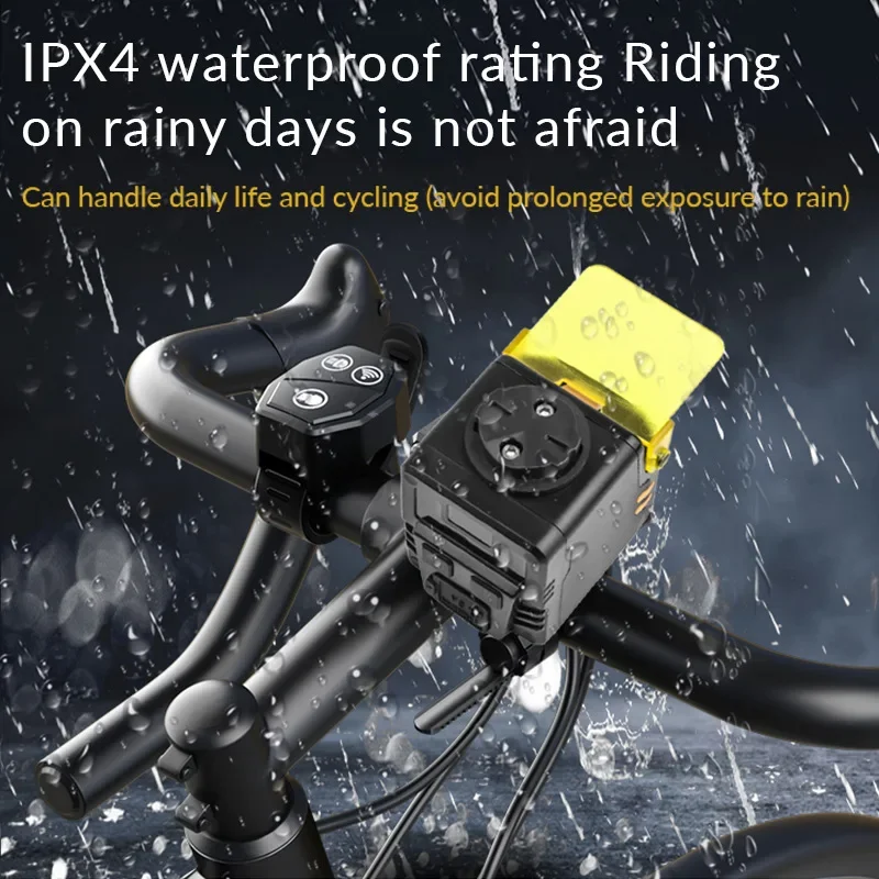 Q05 Rechargeable Waterproof MTB Bike Light Remote Control White Red Blue LED Outdoor Cycling Birthday Gift