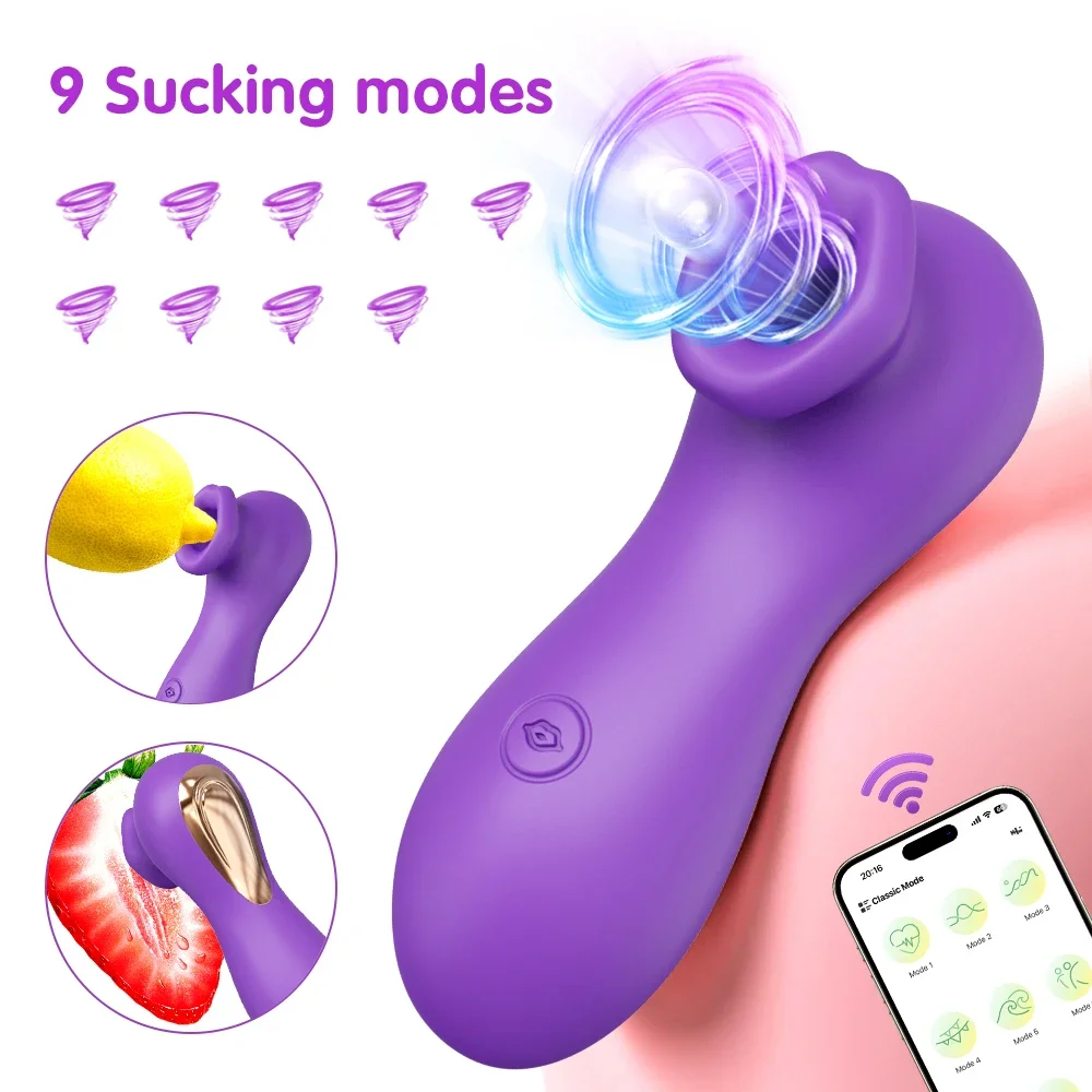 APP Clit Sucker Sucking Vibrator เพศของเล่นสําหรับผู้หญิง Vibrating Clitoris ช่องคลอดกระตุ้นอมควยเครื่องสั่น Etotic Masturbator 18