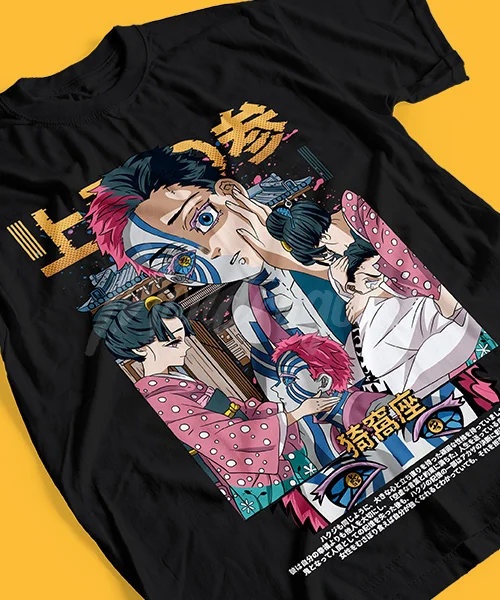 

Футболка для аниме Kimetsu no Yaiba Akaza, демонио, дослая, кизуки