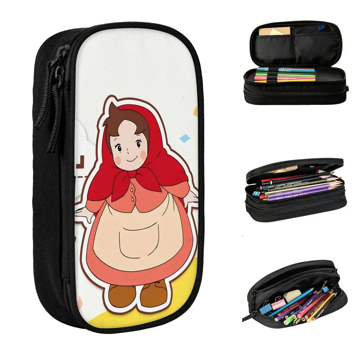 

Милые мультяшные пеналы Heidi: вместительные сумки для ручек и карандашей для девочек и мальчиков, школьные принадлежности на молнии