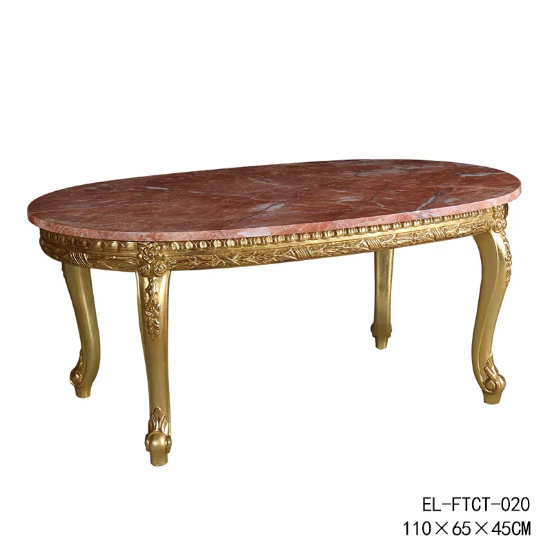 Italian neoclassical French mahogany carving sticker retro red coffee table furniture