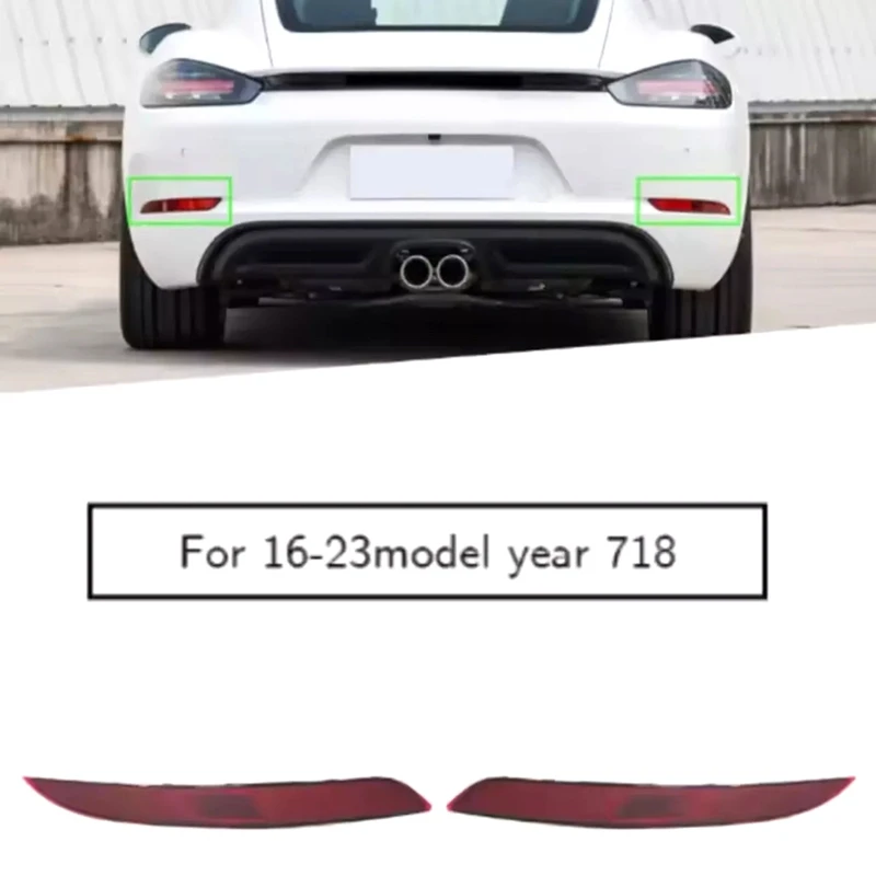 AU05 -982945703 982945704 Rear Bumper Reflector Patch Rear Bumper Lights For Porsche 718 Boxster 2.0T 2016-2023