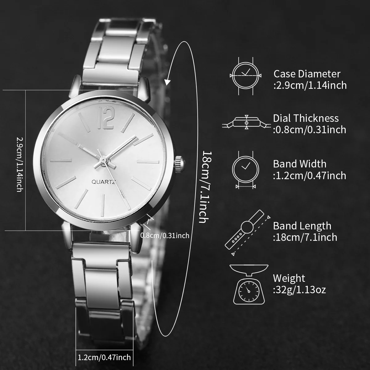 2PCS/Set Fashion Women's Watches Simple Analog Quartz Wristwatch LOVE Opening Cuff Bracelet Set Reloj Mujer（Without Box）
