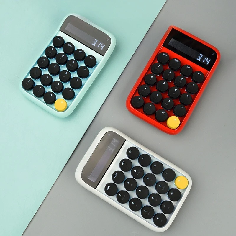 Wireless Bluetooth keyboard, mechanical numeric keypad, dot green axis calculator