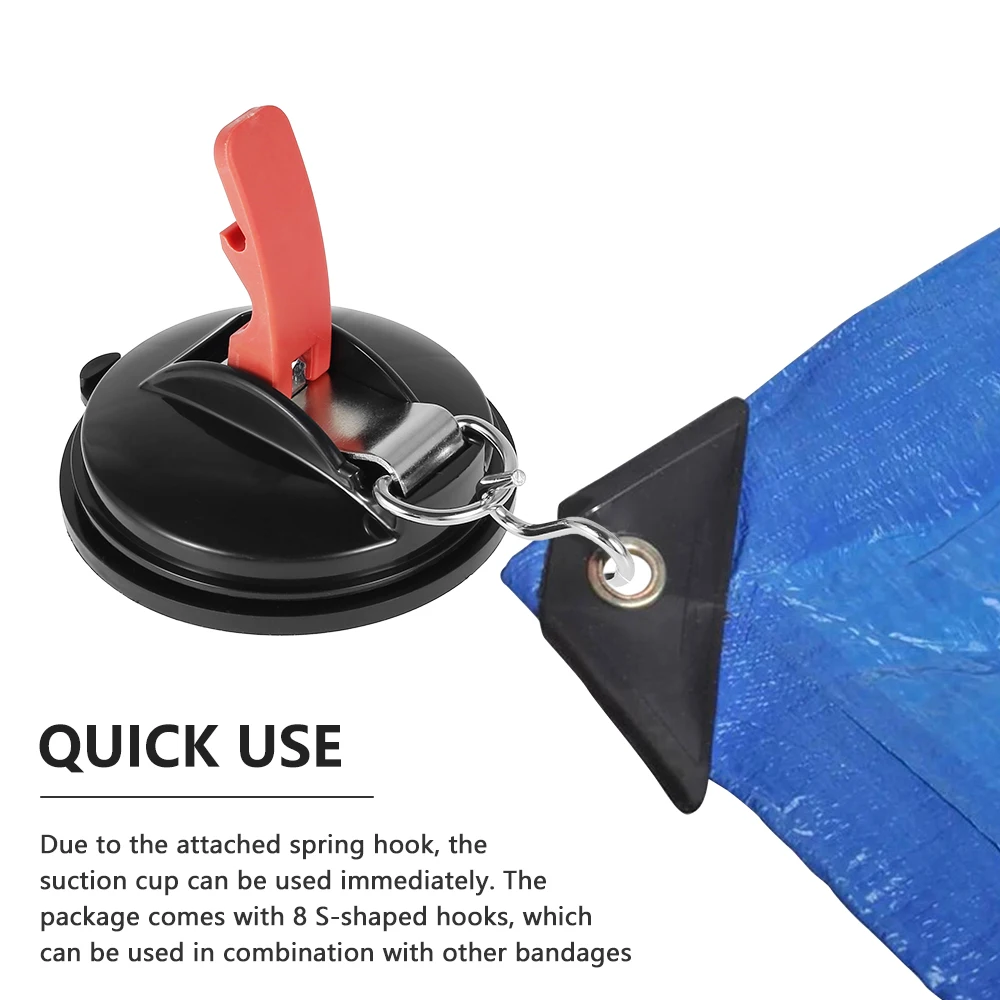 Vacuum Suction Cup Anchor Strong Car Heavy-Duty Fixed Hook Multifunctional Luggage Tarps Tents Camping RV Portable Hanging