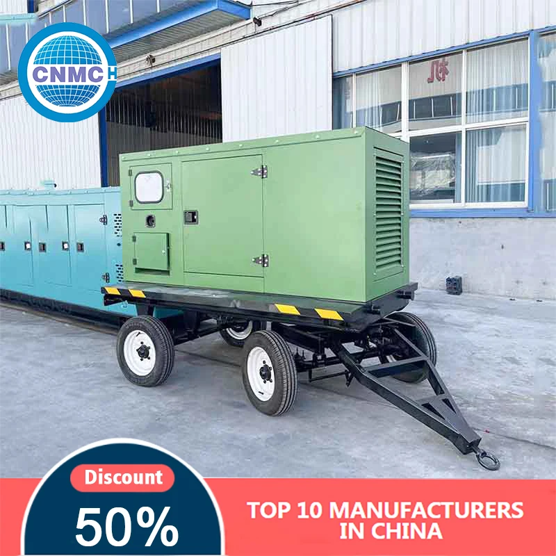

Trailer-Mounted 110V/220V/380V Generators for Industrial & Commercial 50KW/80KW/100KW/200KW Made in China Noiseless Generator