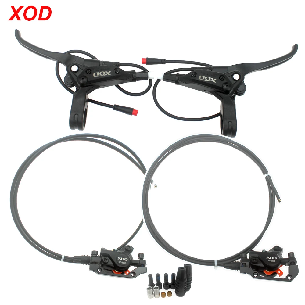 XOD E-BIKE Cut Off Power Brake MTB 2 PIN Hydraulic Disc Brake Oil Pressure Electric Folding Bicycle Disc Brake Caliper