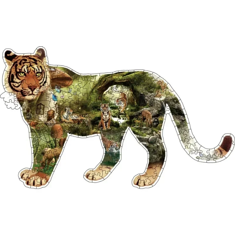 

Animal Paper Jigsaw Puzzle 220pcs Tiger Educational Entertainment Animal Adult Children Toys High Quality Christmas Gift