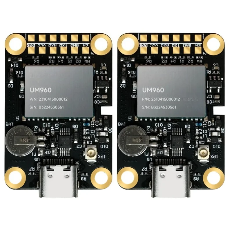 GPS-RTK Module UM960 Development Board BDS/GPS/GLONASS/Galileo/QZSS High-Precision Centimeter-Level Differential RTK 20Hz