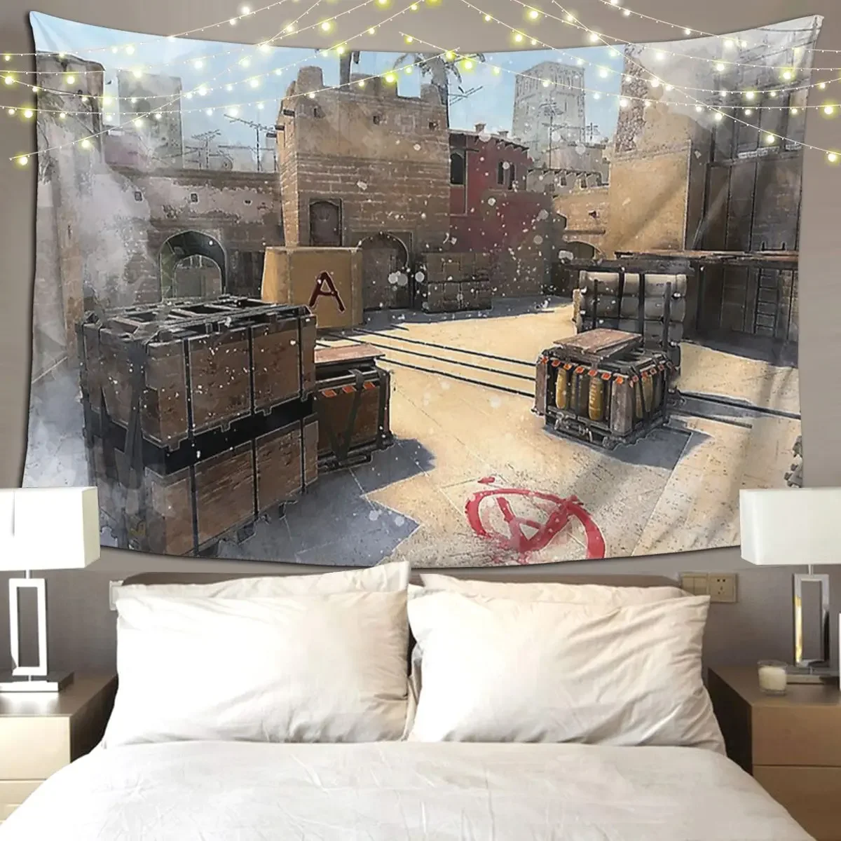 

Mirage CSGO Poster In Watercolour Poster Tapestry Art Wall Hanging Aesthetic Home Decor Tapestries for Living Room Dorm Room