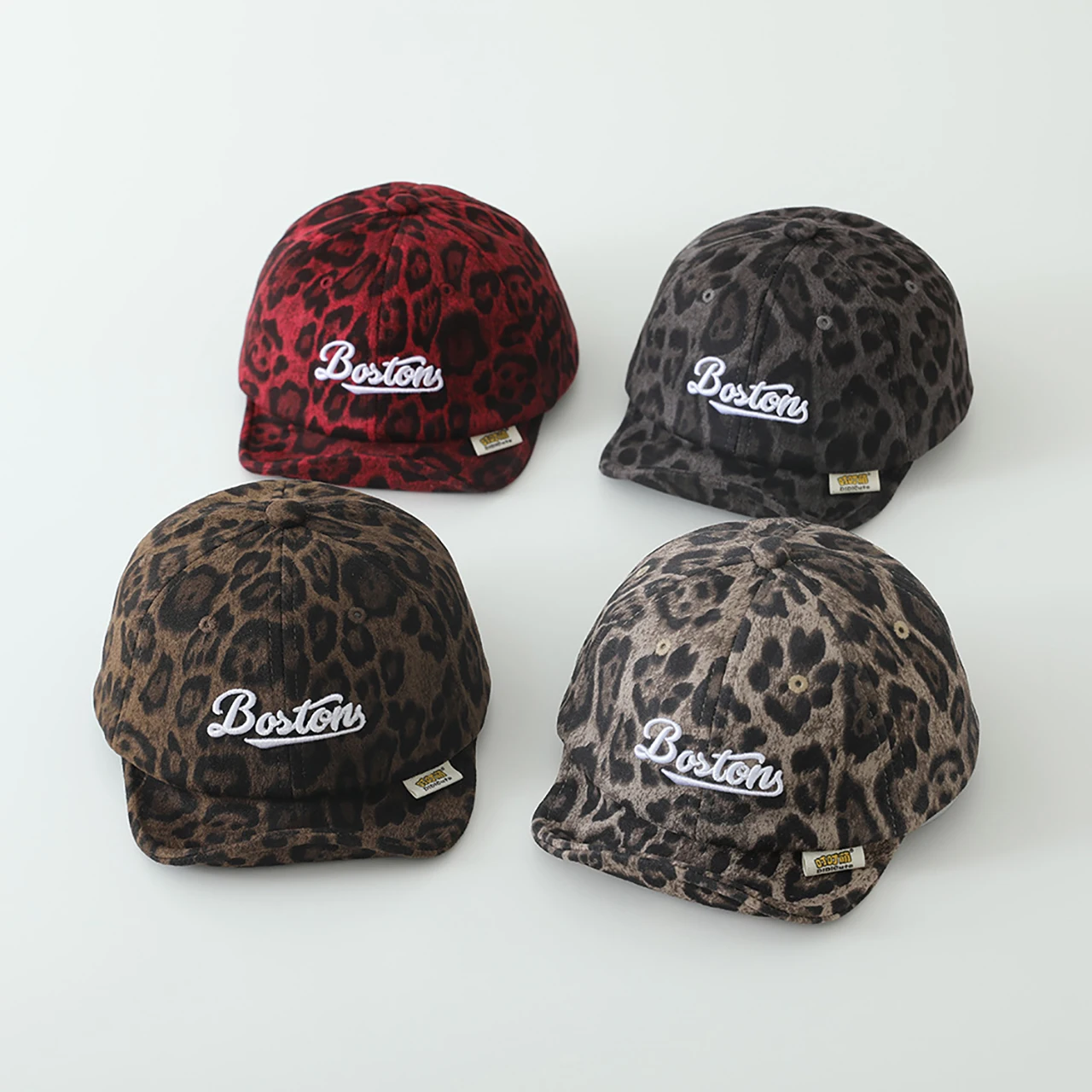 طباعة ليوبارد قبعة بيسبول للطفل فتاة ظلة أقنعة 6-36 شهر الاطفال بلغت ذروتها قبعة التطريز رسالة الأطفال بطة اللسان القبعات