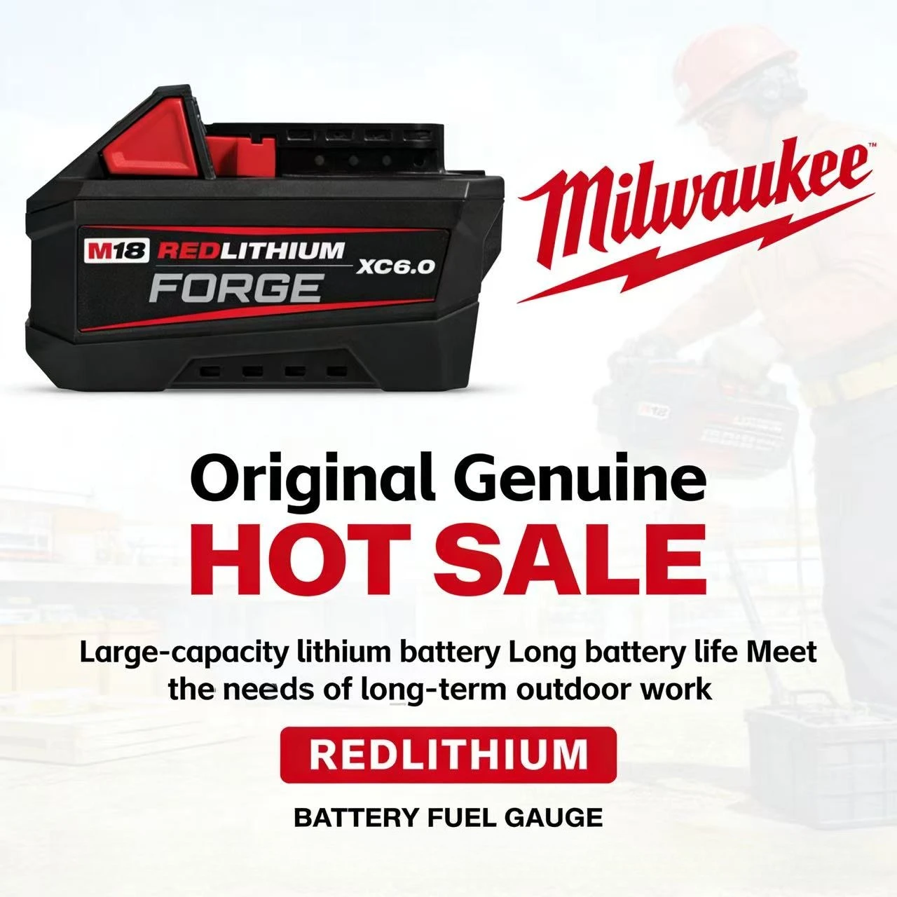 

Original Milwaukee battery, 6.0Ah, M18 battery, M18B6，Milwaukee 48-11-1860, 48-11-1850, 48-11-1840,Tool Lithium Battery，charger