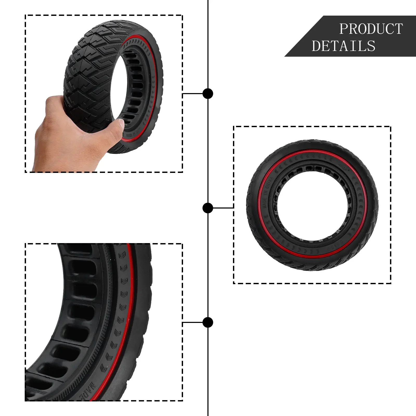 8.5 Inch 8.5*3.0 Solid TIre For Zero 8/9 PRO For VSETT 8 9 Electric Scooter For Kugoo X1 Electric Scooter Electric Bicycle Parts