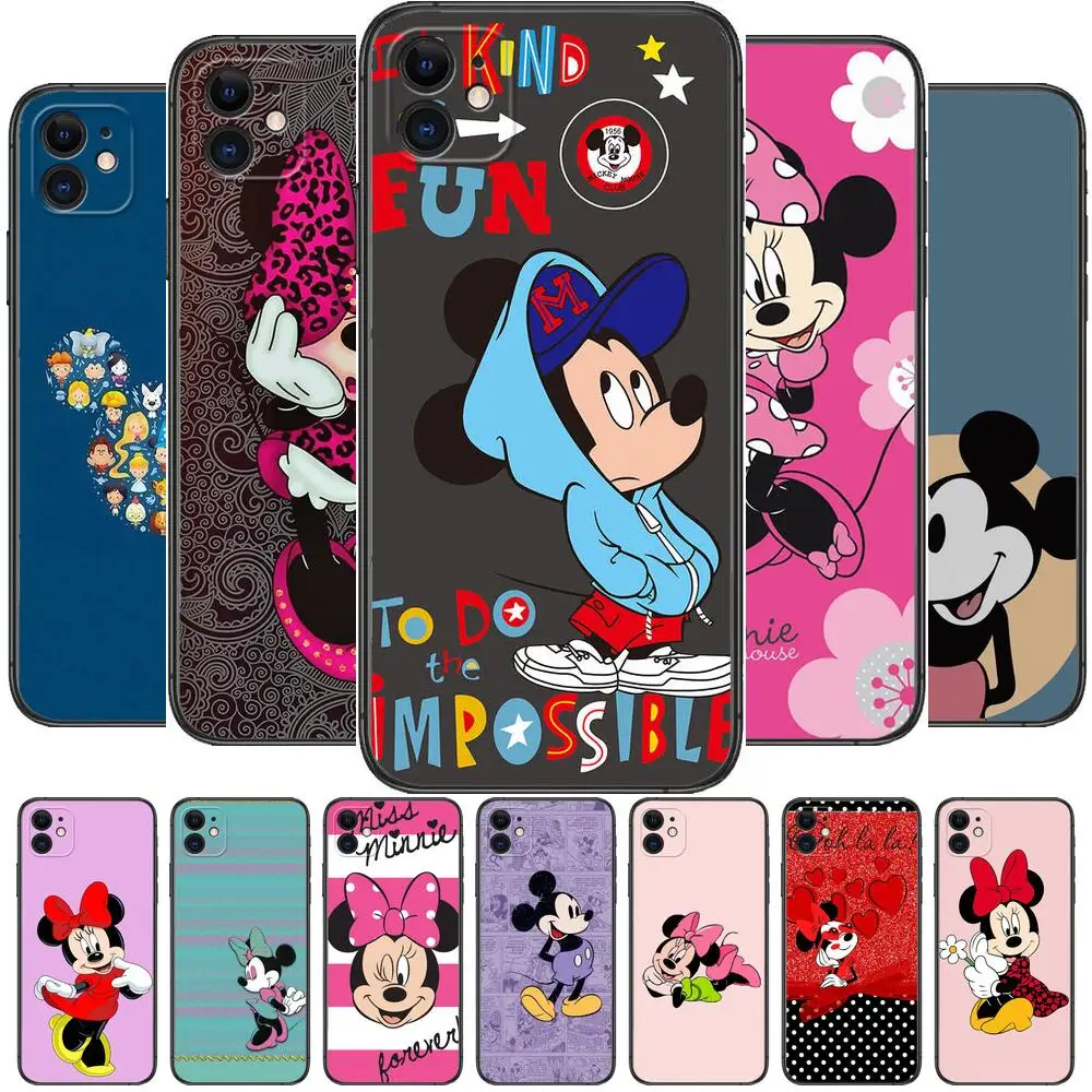 Disney-funda teléfono móvil carcasa popular con diseño ratón para modelos 14 13 Pro Max 12 11 8 7PLUS 6S XR X XS 6 mini se20