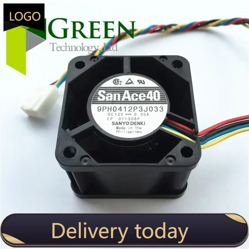 

Original San Ace 40x40x28mm 4028 40MM Server Fan Foe 1U 2U Server Case Cooling fan Big power 9PH0412P3J033 12V 0.35A 4pin