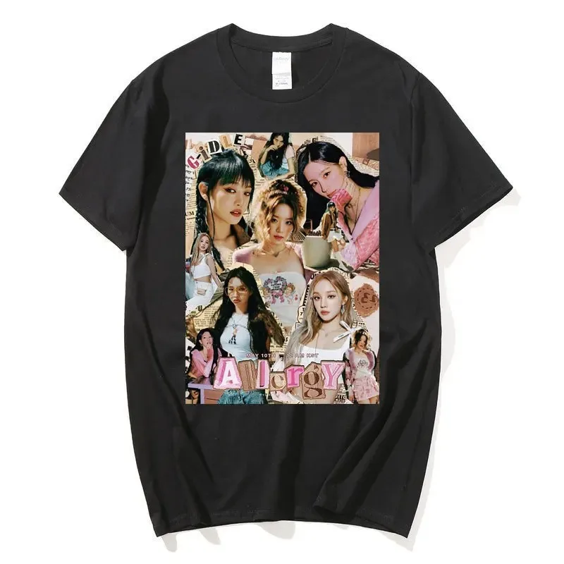 

100% cotton short sleeve t-shirt for men and women, Harajuku Kpop G I-DLE Fans, Neverland clothing, fashion, Y2k, summer