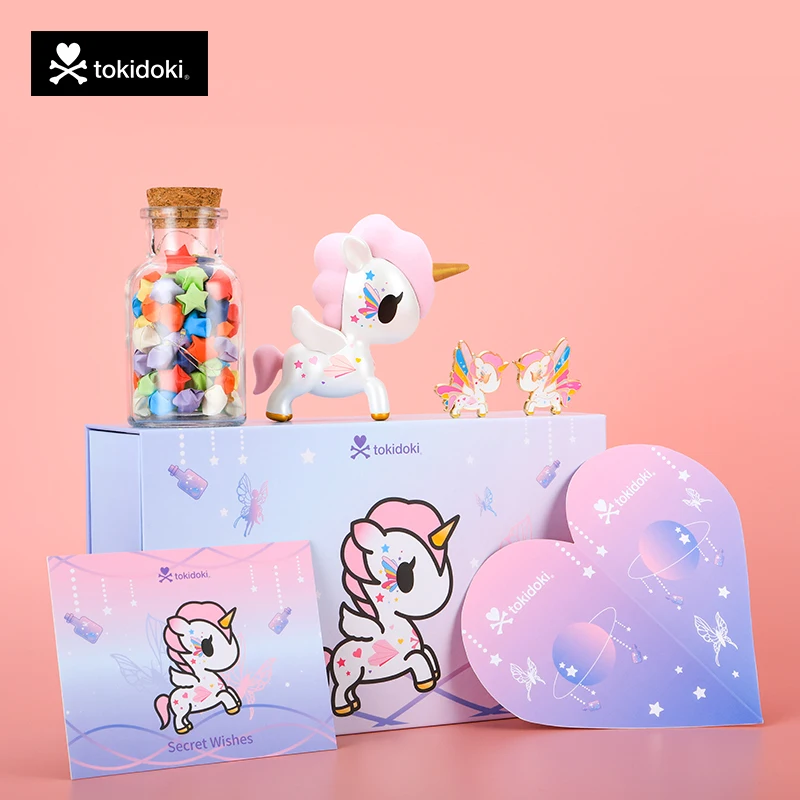 

Tokidoki Unicorn Confessions Wish Box Kawaii Anime Action Figure Ornaments Home Desktop Model Ctue Dolls Christmas Girls Gift