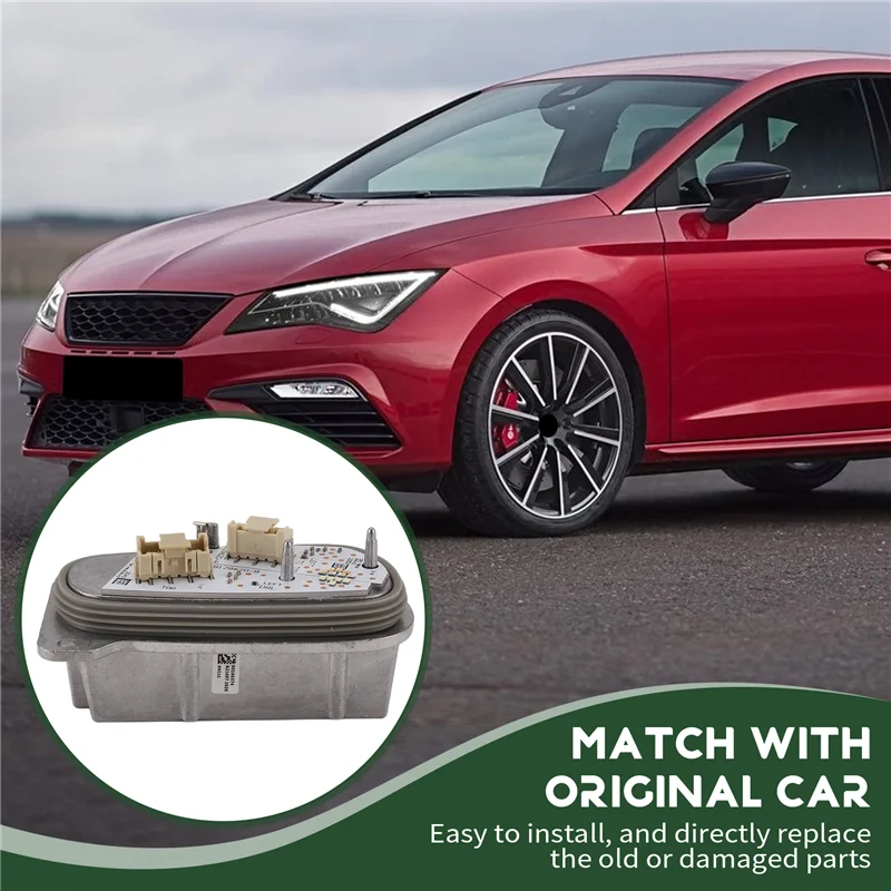 

A02Q-для SEAT Leon светодиодные фары дневных ходовых огней с радиатором, модуль управления поворотниками