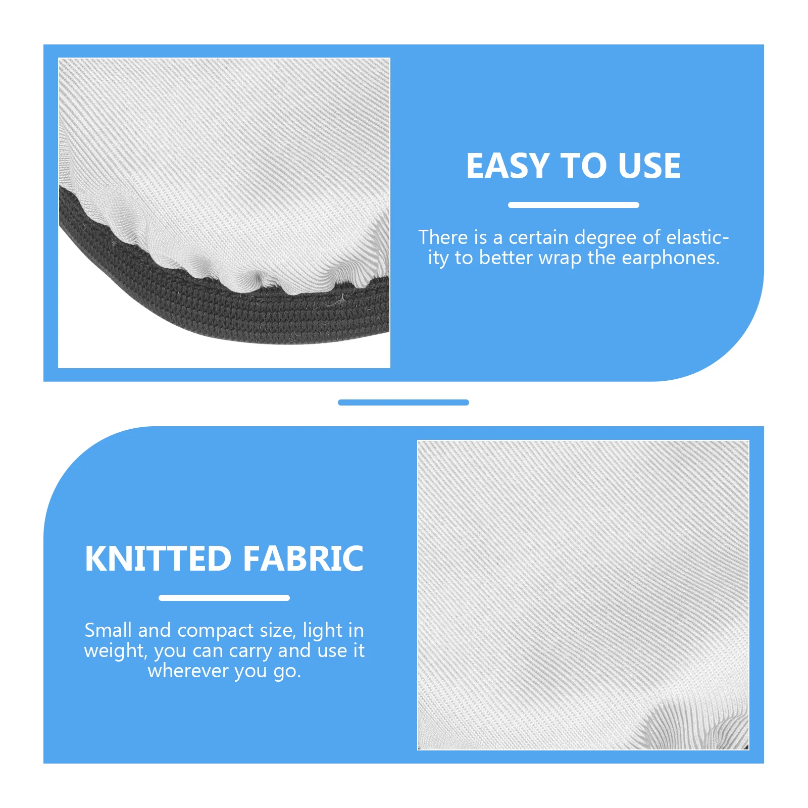 

4pcs Headphone Cover Protector Stretchable Headset Ear Cushion Cover Washable Flexible Protector For Office S Size