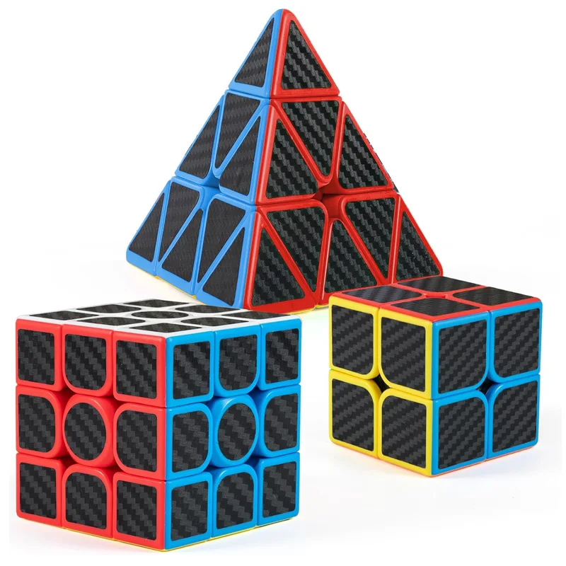

Наклейки из углеродного волокна для скоростных кубиков 2x2x2, 3x3x3, 4x4x4, пирамидок, Skewb — головоломки для развития мышления, подарки для детей, подростков и взрослых