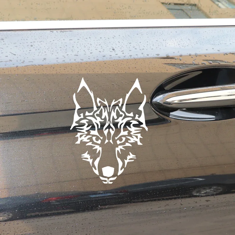 Persönlichkeit Auto Aufkleber Würdevoll Wolf Kopf Mode-Design Auto Fenster Decor Wasserdicht und Sonnencreme Vinyl Aufkleber, 12CM * 16CM