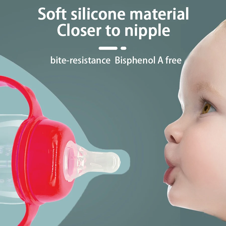 زجاجة رضاعة للأطفال سعة 240 مل، زجاجة PP لحديثي الولادة مع حلمة من السيليكون بدرجة الطعام، تصميم مثل الثدي