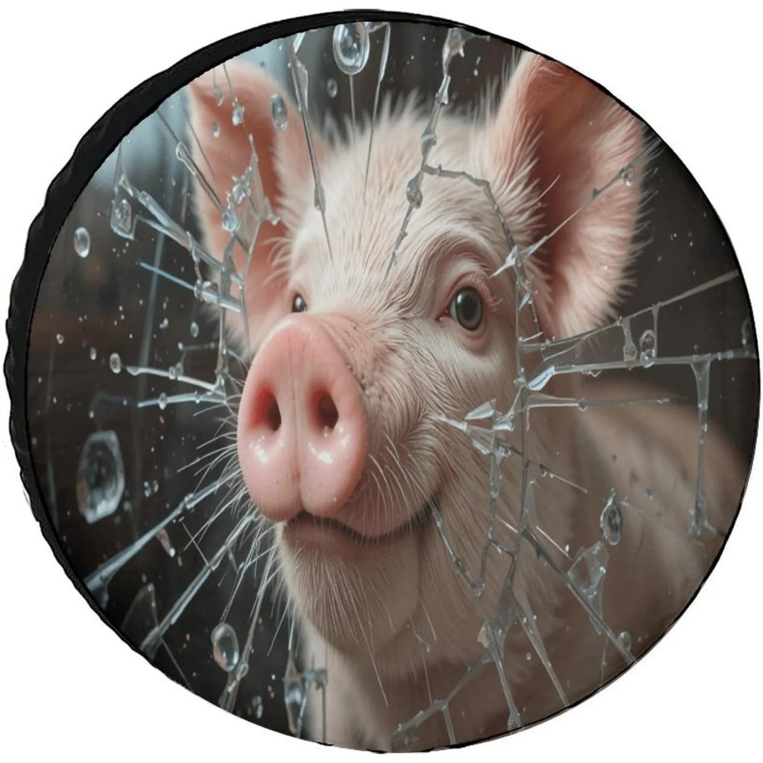 Cubierta de neumático de repuesto con estampado de cerdo bonito, cubierta de rueda impermeable a prueba de polvo, ajuste Universal para vehículo RV SUV Camper, 1 ud.