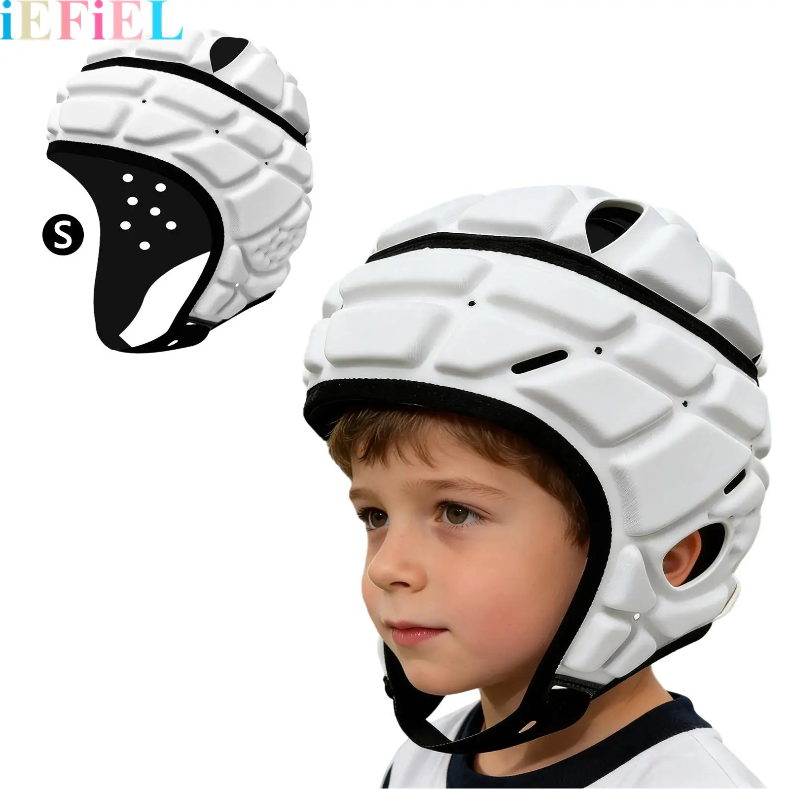 

Kids Rugby Helmet Soft Helmets for Flag Football Scrum Cap Soft Helmet for Use Rugby Training Sports