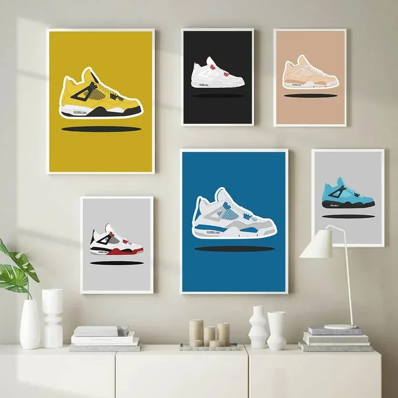 Fashion Sports Shoes Canvas Painting Modern Colorful Funky Sneakers Posters Prints Wall Art Pictures For Living Room Home Decor