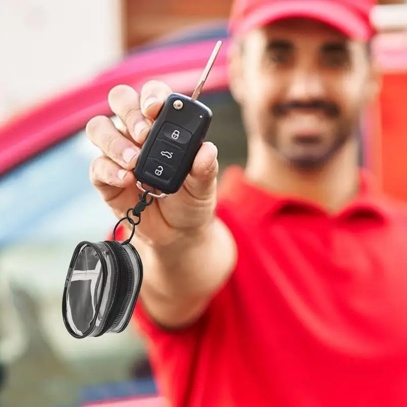 Monederos y bolsas para estudiantes, bolsa transparente para auriculares, llavero con anillo de suspensión para graduación, cumpleaños y Día de los niños