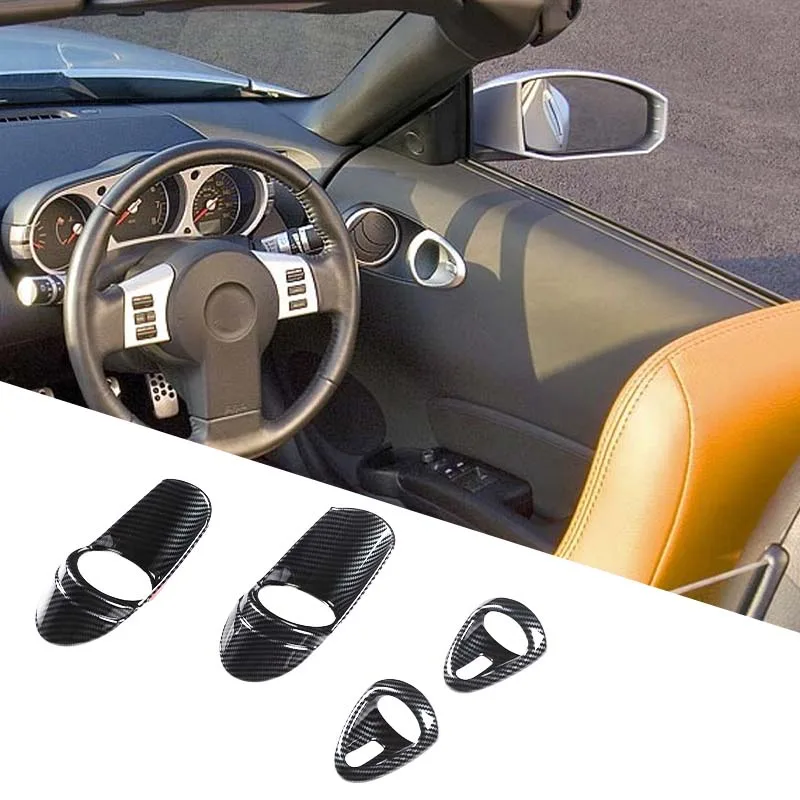 

For Nissan 350Z 2003-2006 ABS Carbon Fiber Inner Door Bowl Handle Decorative Frame Stickers Automotive Interior Accessories
