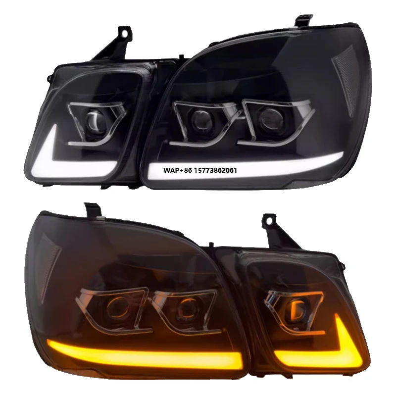 

2 Pieces for LX470 Headlights 1998 2007 Car Accessories LX470 Upgrade LED Headlight Projector Head Lamp Light