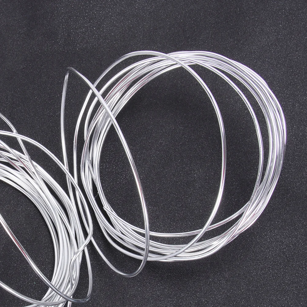 

6 рулонов 5 м, 1 мм, 1,5 мм, 2 мм, 3 мм, серебряная алюминиевая проволока для цветочной композиции, рукоделия, ручная железная проволока, гибкая форма