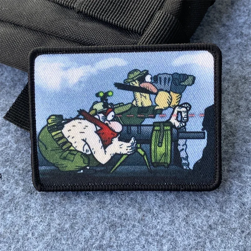 Cartoon Print Patch Tactics They Will Shoot Morale Badges Armbands Hook and Loop Backpack Clothes Decorative Diy Stickers