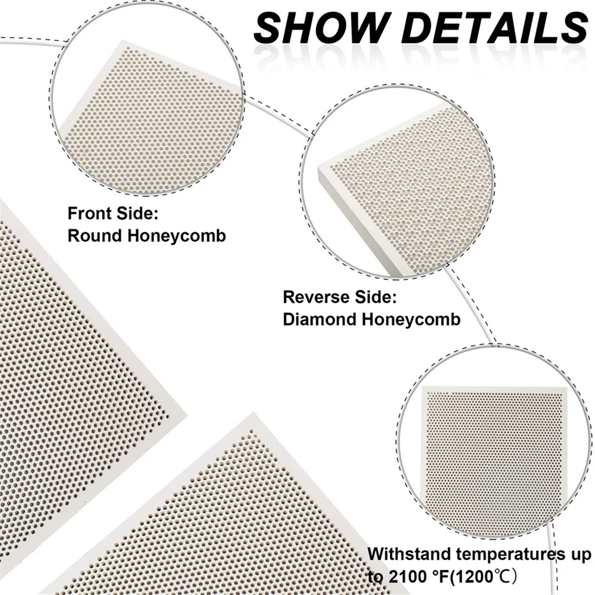 Placas de soldadura de cerámica, Panel de panal de abeja de 2 piezas, herramientas de fabricación de bloques de soldadura de joyería, piezas de soldadura