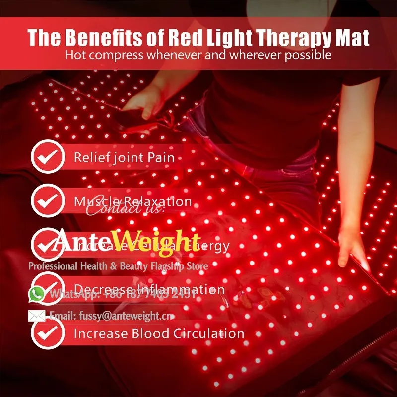 2184 Triple LEDs 6552 Chip Dual Wavelength Red Light Therapy Blanket Full Body Mat Sleeping Bag Near Infared Bed 660 850nm